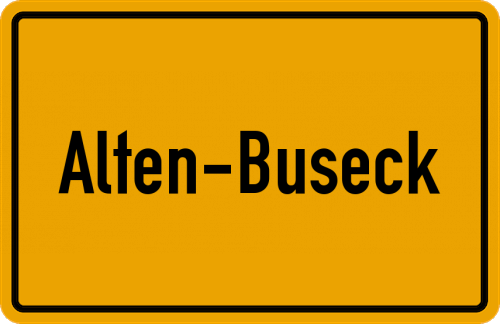 Ortsschild Alten-Buseck