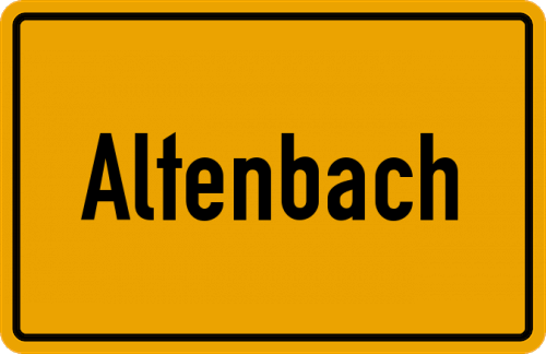Ortsschild Altenbach