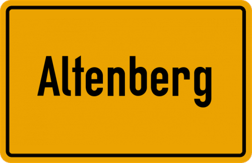 Ortsschild Altenberg, Rheinland