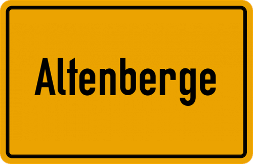Ortsschild Altenberge, Westfalen
