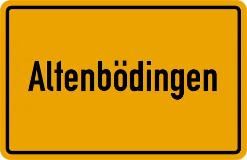Ortsschild Altenbödingen, Siegkreis