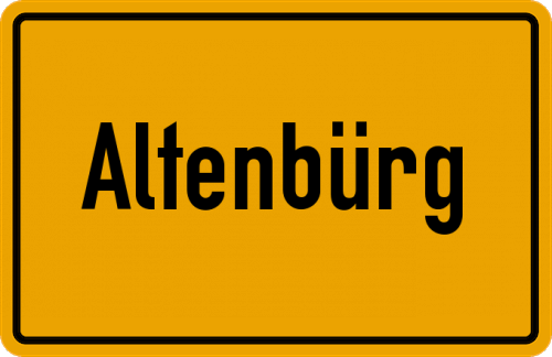 Ortsschild Altenbürg