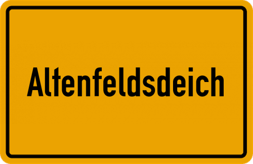 Ortsschild Altenfeldsdeich