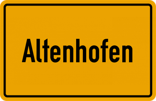 Ortsschild Altenhofen, Mittelfranken