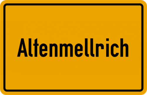 Ortsschild Altenmellrich