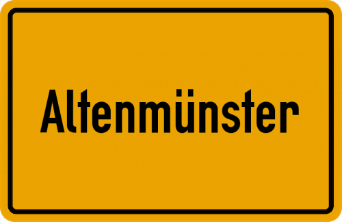 Ortsschild Altenmünster, Unterfranken