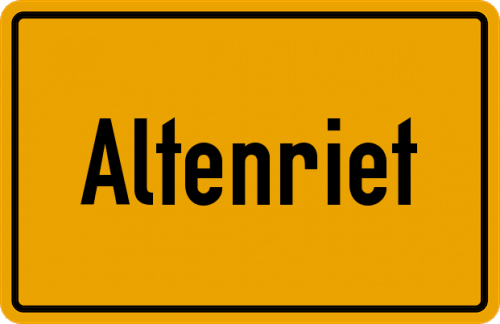 Ortsschild Altenriet