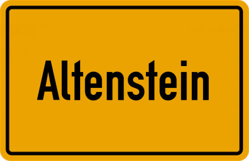 Ortsschild Altenstein