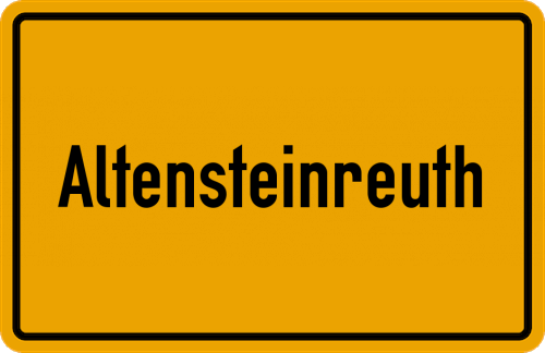 Ortsschild Altensteinreuth
