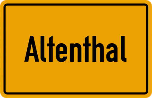 Ortsschild Altenthal