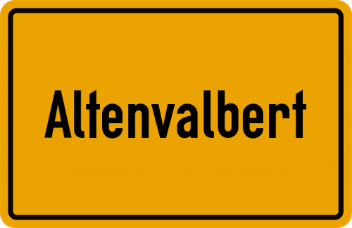 Ortsschild Altenvalbert