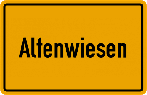 Ortsschild Altenwiesen