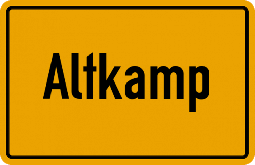 Ortsschild Altkamp