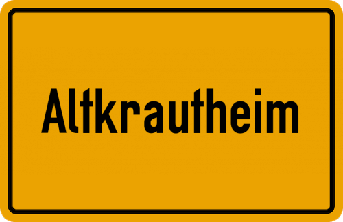 Ortsschild Altkrautheim