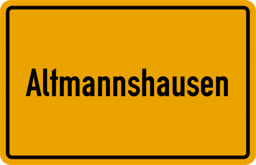Ortsschild Altmannshausen