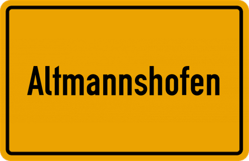 Ortsschild Altmannshofen