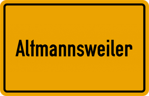 Ortsschild Altmannsweiler