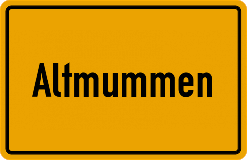 Ortsschild Altmummen, Allgäu