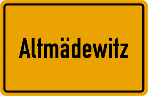 Ortsschild Altmädewitz