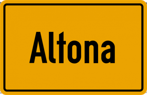 Ortsschild Altona