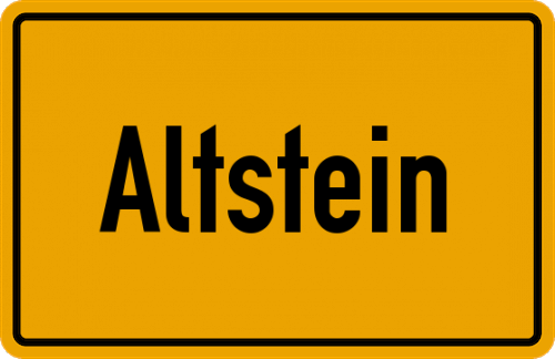 Ortsschild Altstein
