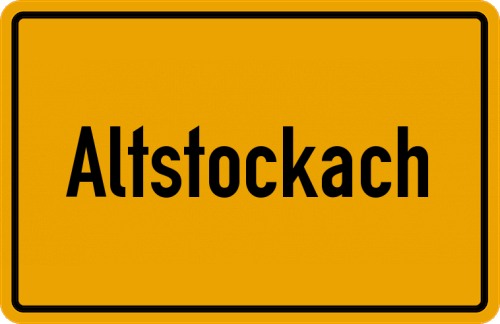 Ortsschild Altstockach