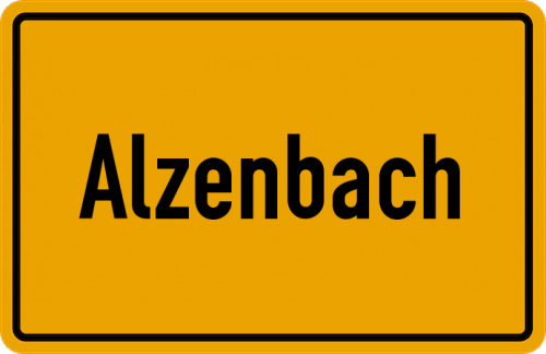 Ortsschild Alzenbach