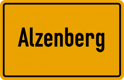 Ortsschild Alzenberg