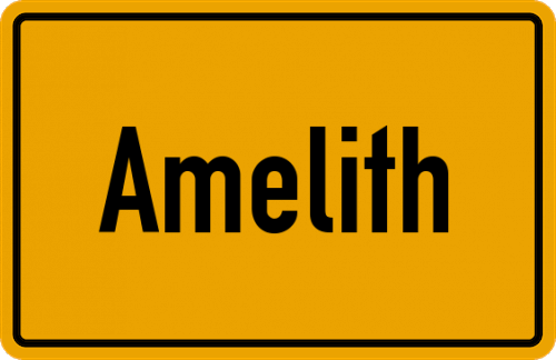Ortsschild Amelith