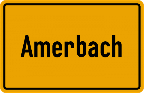 Ortsschild Amerbach