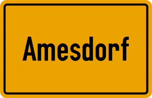 Ortsschild Amesdorf