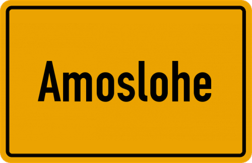 Ortsschild Amoslohe