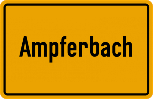 Ortsschild Ampferbach