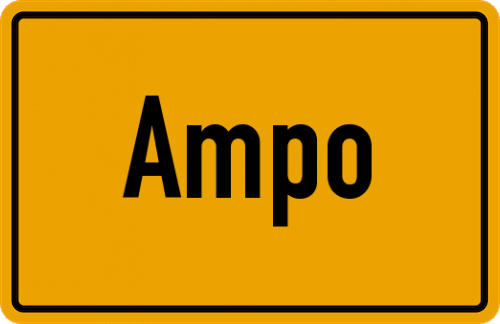 Ortsschild Ampo