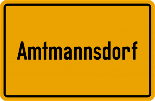 Ortsschild Amtmannsdorf