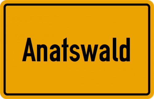 Ortsschild Anatswald