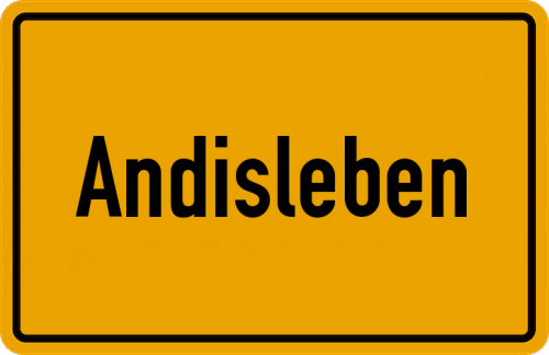 Ortsschild Andisleben