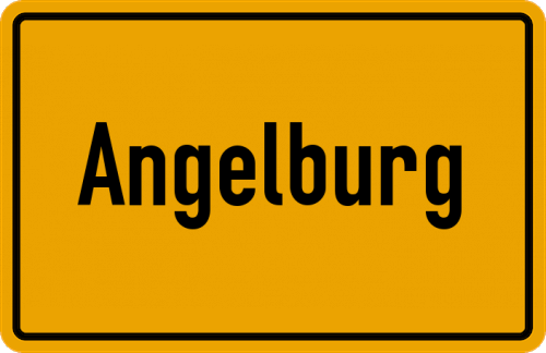 Ortsschild Angelburg, Hessen