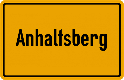 Ortsschild Anhaltsberg