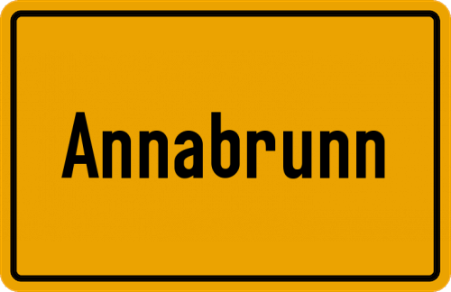 Ortsschild Annabrunn