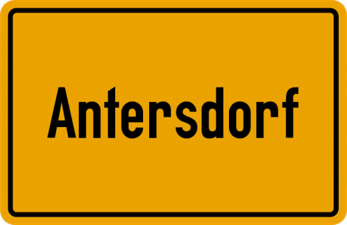 Ortsschild Antersdorf