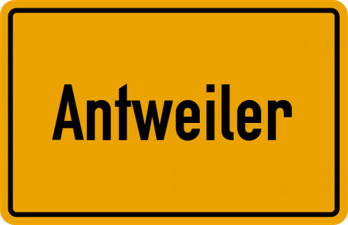 Ortsschild Antweiler, Kreis Euskirchen