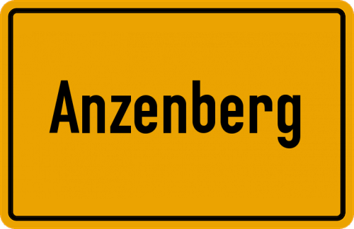 Ortsschild Anzenberg, Oberpfalz