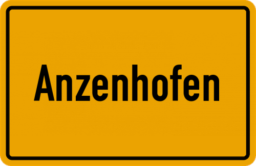 Ortsschild Anzenhofen