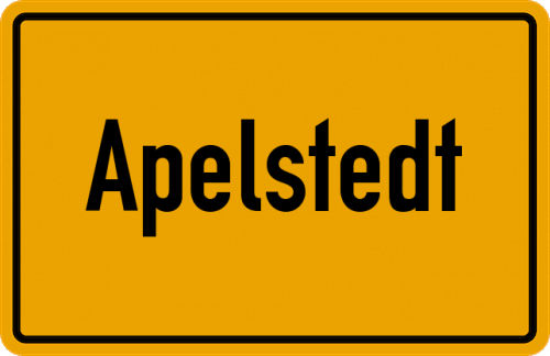 Ortsschild Apelstedt