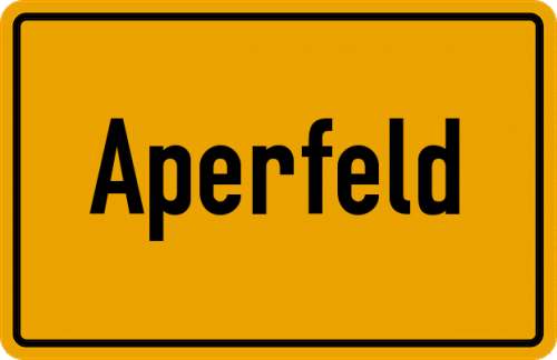 Ortsschild Aperfeld