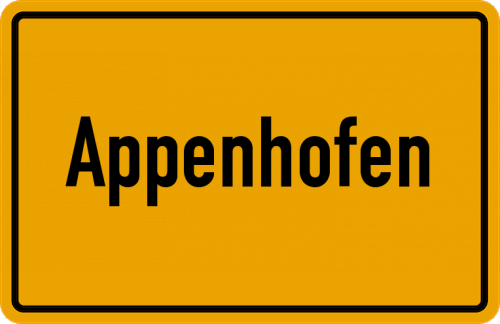 Ortsschild Appenhofen