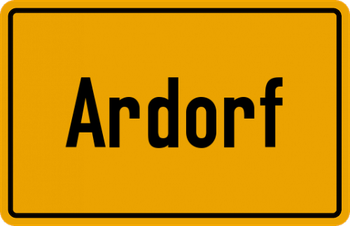 Ortsschild Ardorf