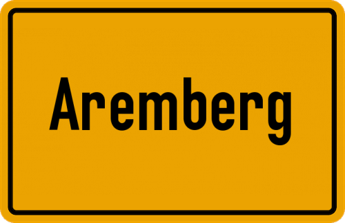 Ortsschild Aremberg, Eifel