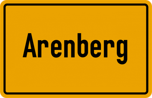 Ortsschild Arenberg